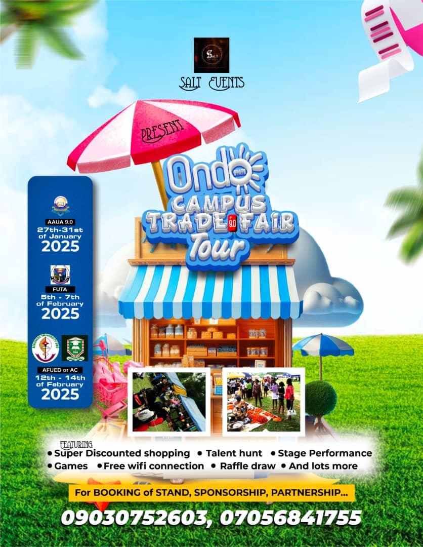 Ondo State Campus Trade Fair Tour's banner